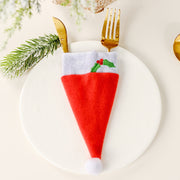 Christmas decoration small hat and fork set