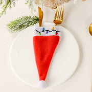 Christmas decoration small hat and fork set