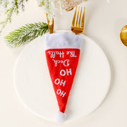 Christmas decoration small hat and fork set