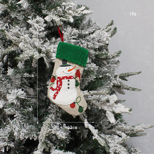 Creative  Decoration Merry Christmas Handmade Fabric Socks