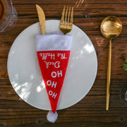 Christmas decoration small hat and fork set