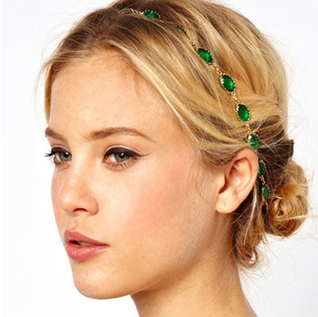 Fashion Oval Gem Hairband Hair Accessories