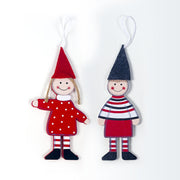 Christmas Tree Creative Wooden Boy Girl Decoration