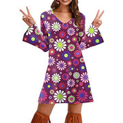 Hippie Clothing Print Dress Women