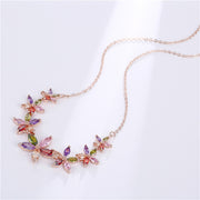 AAA Zircon Colorful Necklace - Sparkling Fashion Accessory for Christmas Tree & Holiday Décor