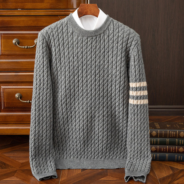 Knitwear Men's Round Neck Loose Thick Twist